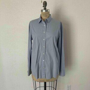 Women's JCrew Slim Stretch Poplin Blouse sz M Tall
